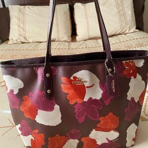 Coach Multicolor Floral Tote Bag
